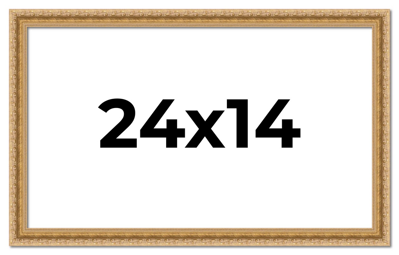 Refined Gold Picture Frame - UV Acrylic, Backing Board, Hanging Hardware Included